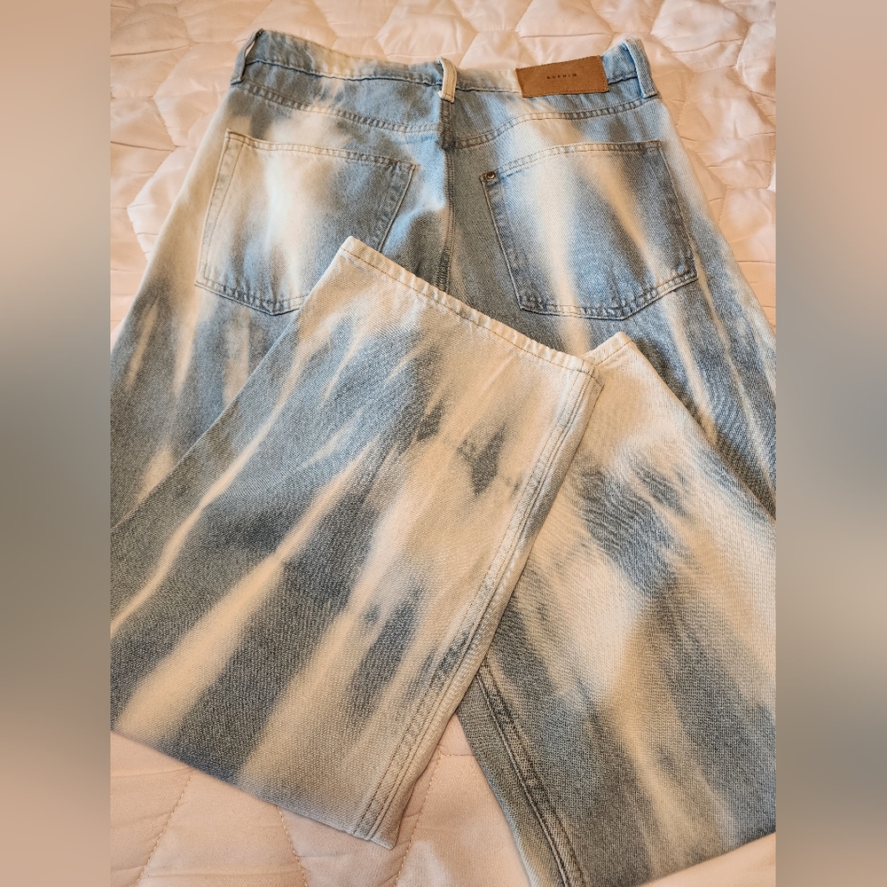 H&M Tie Dye Jeans Loose Straight Jeans, Size 8